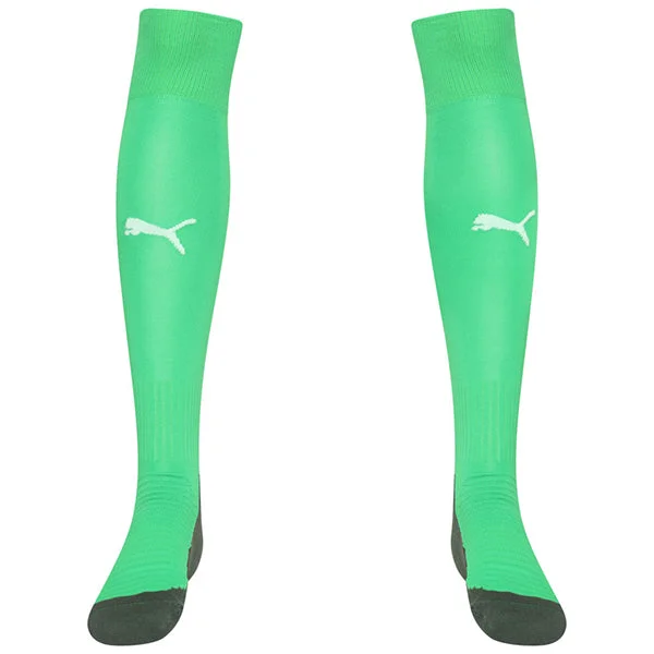 Vibrant Tie-Dye Statement Sock-Puma Liga Core Football Sock (Bright Green/White)