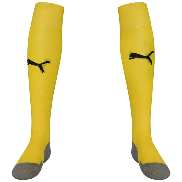 Vintage-Inspired Crew Sock-Puma Liga Core Football Sock (Cyber Yellow/Black)