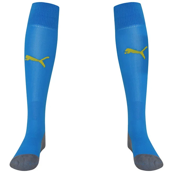 Cozy Indoor Cabin Sock-Puma Liga Core Football Sock (Electric Blue/Cyber Yellow)