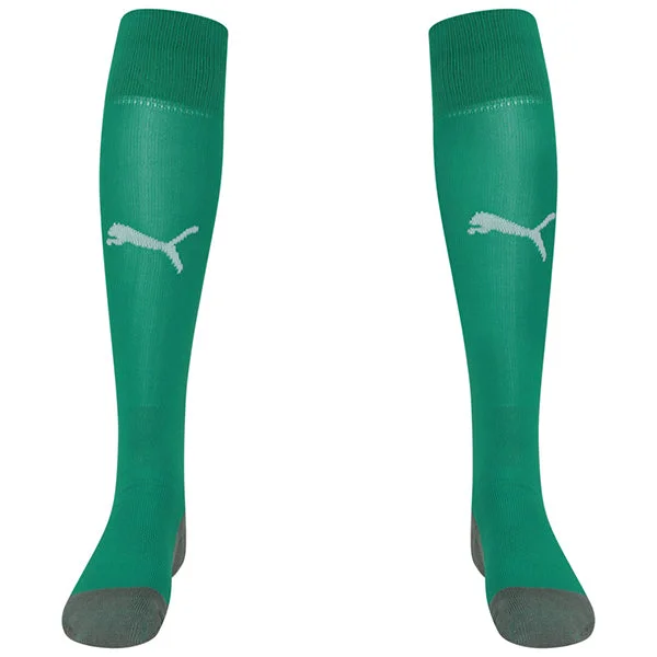 Fitted Wool Thermal Sock-Puma Liga Core Football Sock (Pepper Green/White)