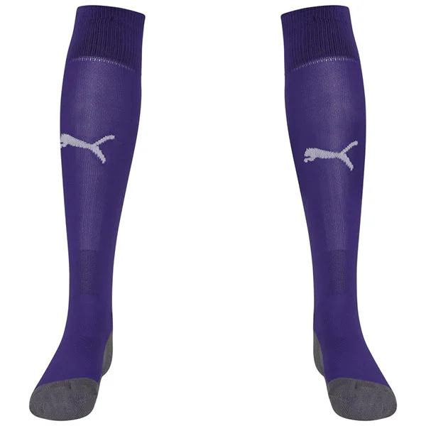 Elastic-Fit Football Sock-Puma Liga Core Football Sock (Prism Violet/White)