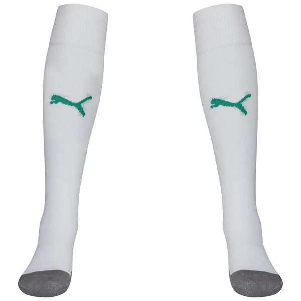 Ultra-Soft Aloe Infused Sock-Puma Liga Core Football Sock (White/Pepper Green)