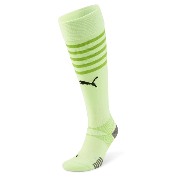 Comfortable Crew-Length Sock-Puma Team Final Football Sock (Fizzy Lime)