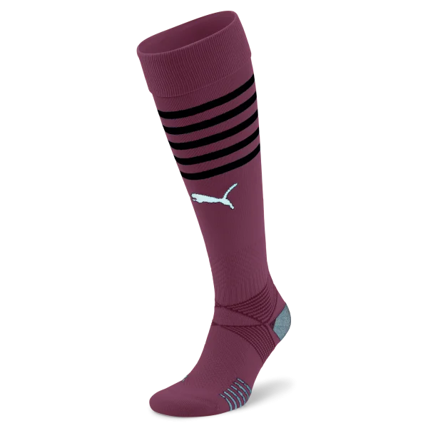 Adjustable Fit Diabetic Sock-Puma Team Final Football Sock (Grape Wine)