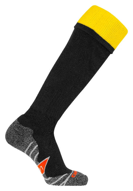 Dual-Layer Anti-Friction Sock-Stanno Combi Football Sock (Black/Yellow)