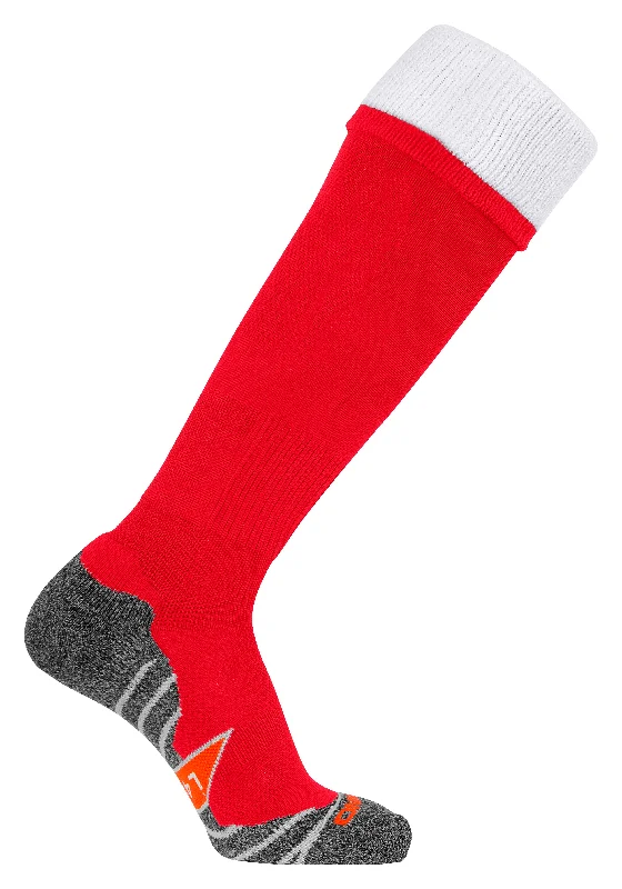 Everyday Casual Sock-Stanno Combi Football Sock (Red/White)