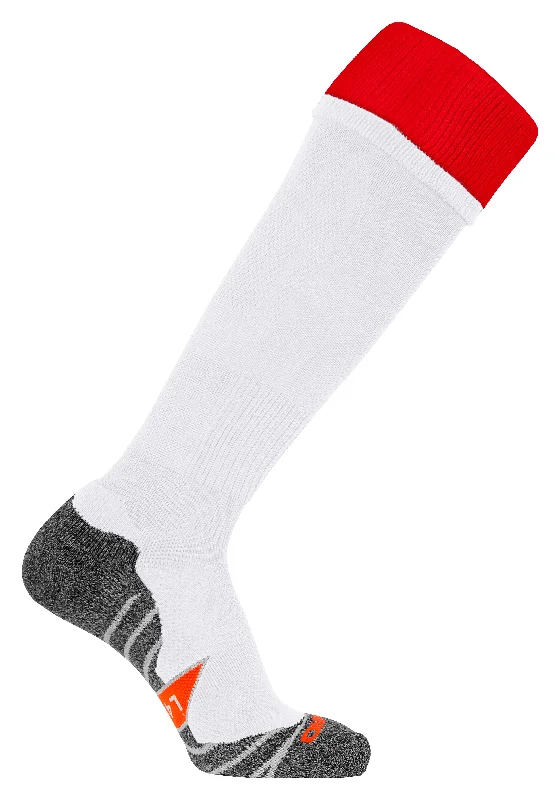 Weatherproof Outdoor Sock-Stanno Combi Football Sock (White/Red)