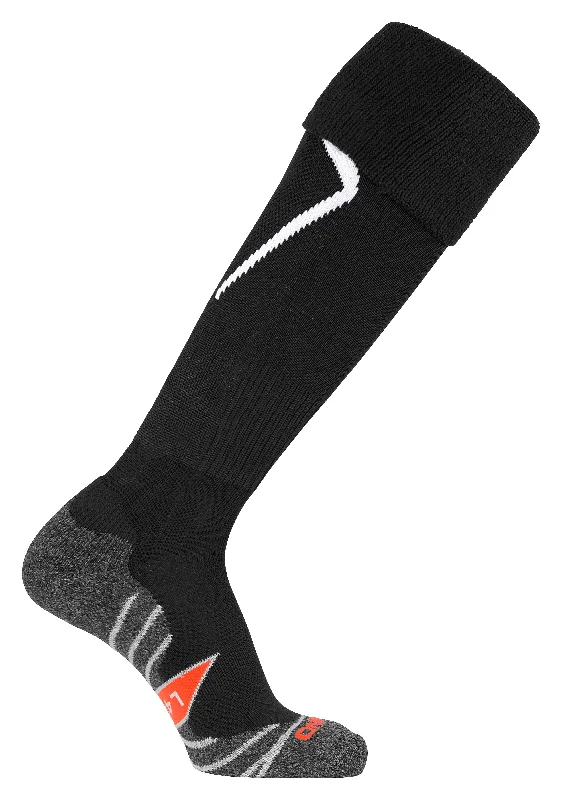 Thin Silky Dress Sock-Stanno Forza Football Sock (Black/White)