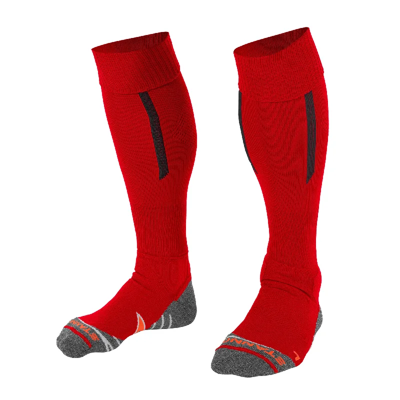 Colorful Striped Sock-Stanno Forza II Football Sock (red/black)