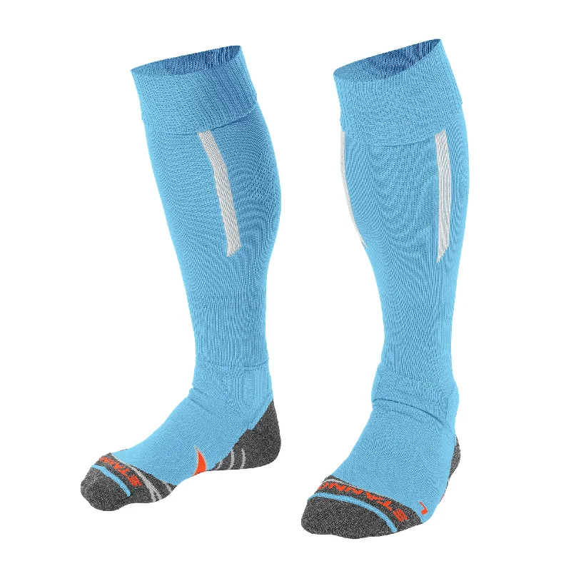 Compression Travel Sock-Stanno Forza II Football Sock (sky blue/white)