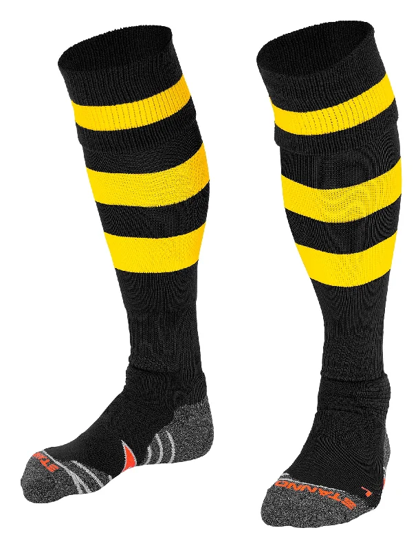 Festive Christmas Pattern Sock-Stanno Original Football Sock (Black/Yellow)