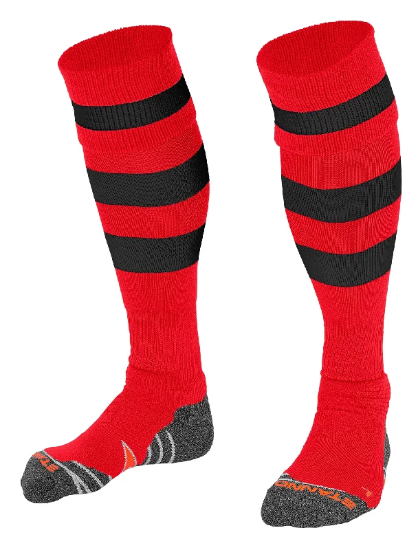 Fun Novelty Print Sock-Stanno Original Football Sock (Red/Black)