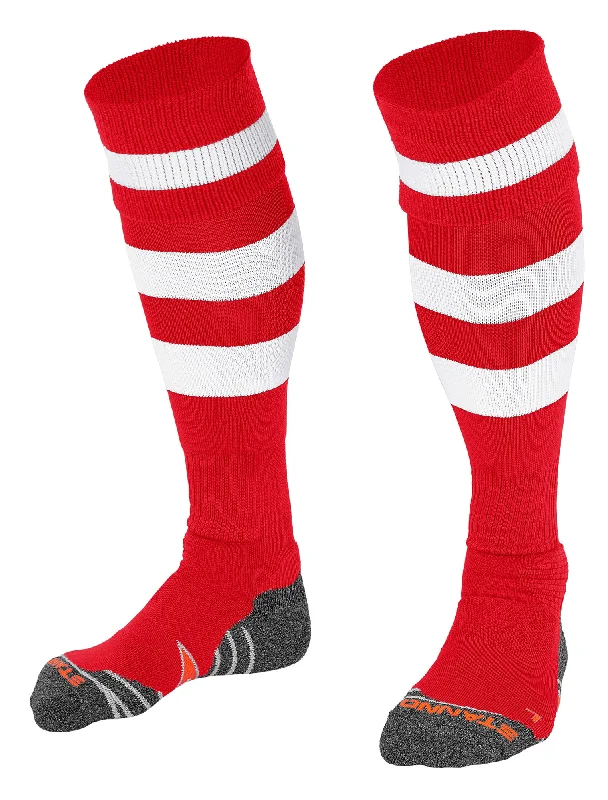 Fun Novelty Print Sock-Stanno Original Football Sock (Red/White)