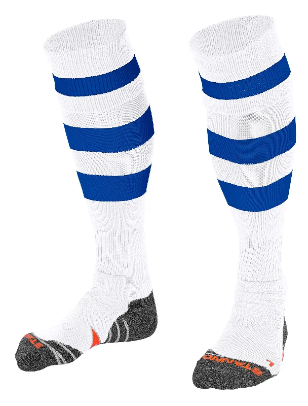 Heavy-Duty Work Sock-Stanno Original Football Sock (White/Royal)