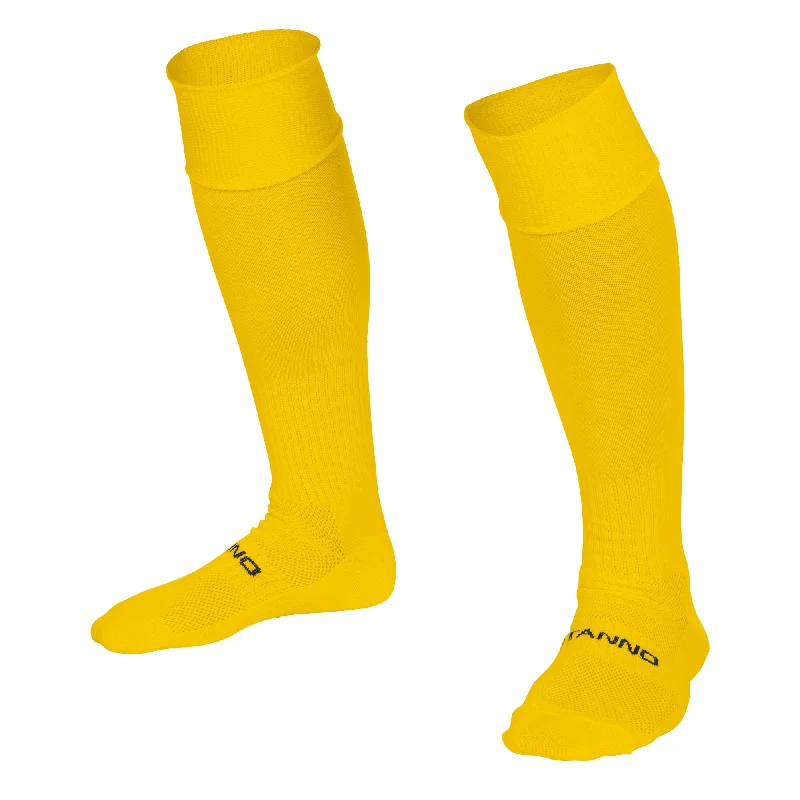 Retro 80s Style Tube Sock-Stanno Park Football Sock (Yellow)