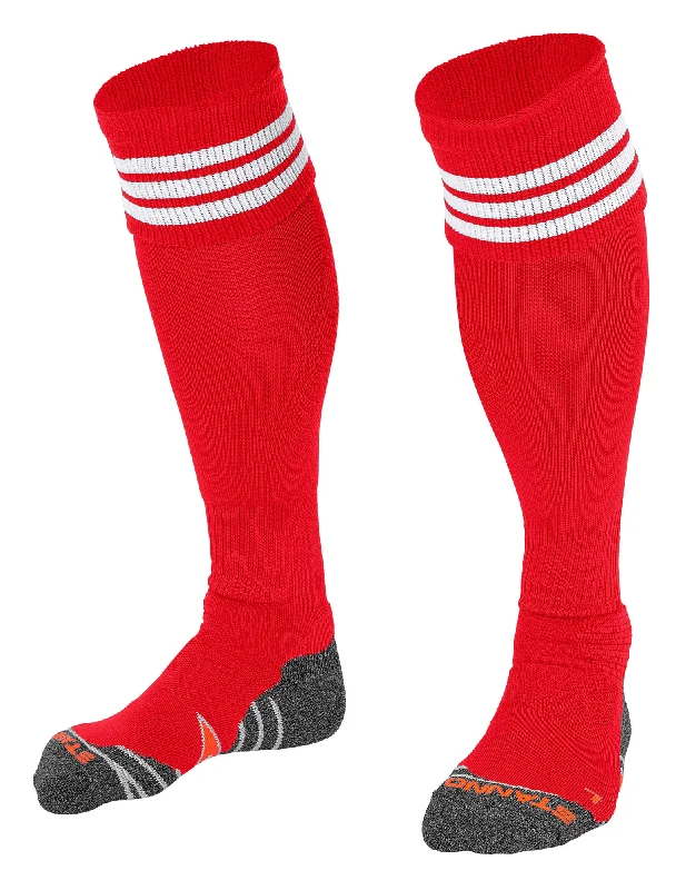 Soft Indoor Slipper Sock-Stanno Ring Football Sock (Red/White)