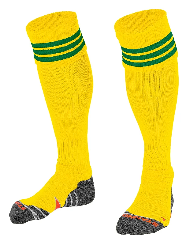 Heavy-Duty Work Sock-Stanno Ring Football Sock (Yellow/Green)