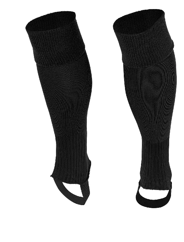 Minimalist Monochrome Sock-Stanno Uni Footless Football Sock (Black)