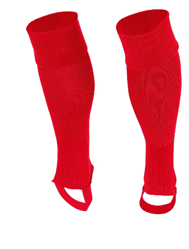 Premium Merino Wool Sock-Stanno Uni Footless Football Sock (Red)