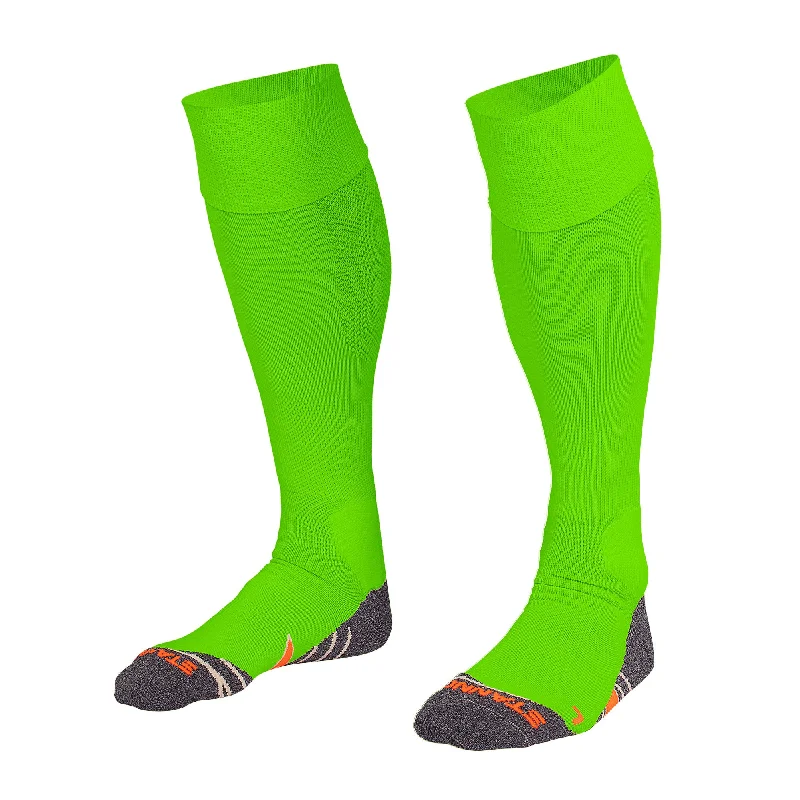 Non-Tight Gentle Fit Sock-Stanno Uni II Football Sock (Neon Green)