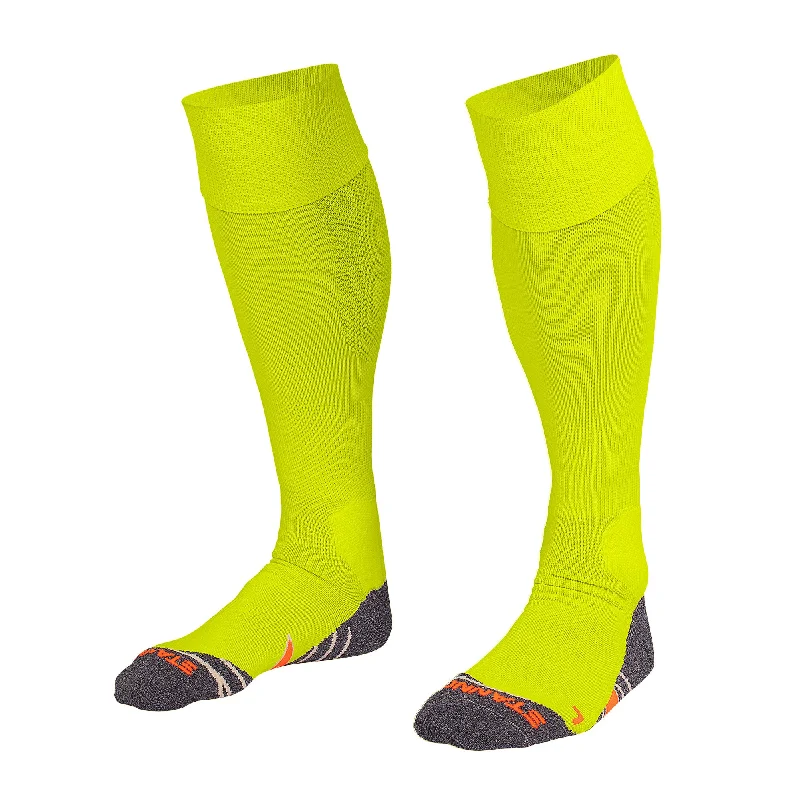 Ultra-Thin Transparent Sock-Stanno Uni II Football Sock (Neon Yellow)