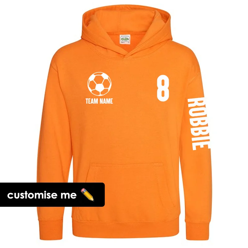 Hoodie with marble texture lookTeamKitz Core Football Team Sleeve Hoodie