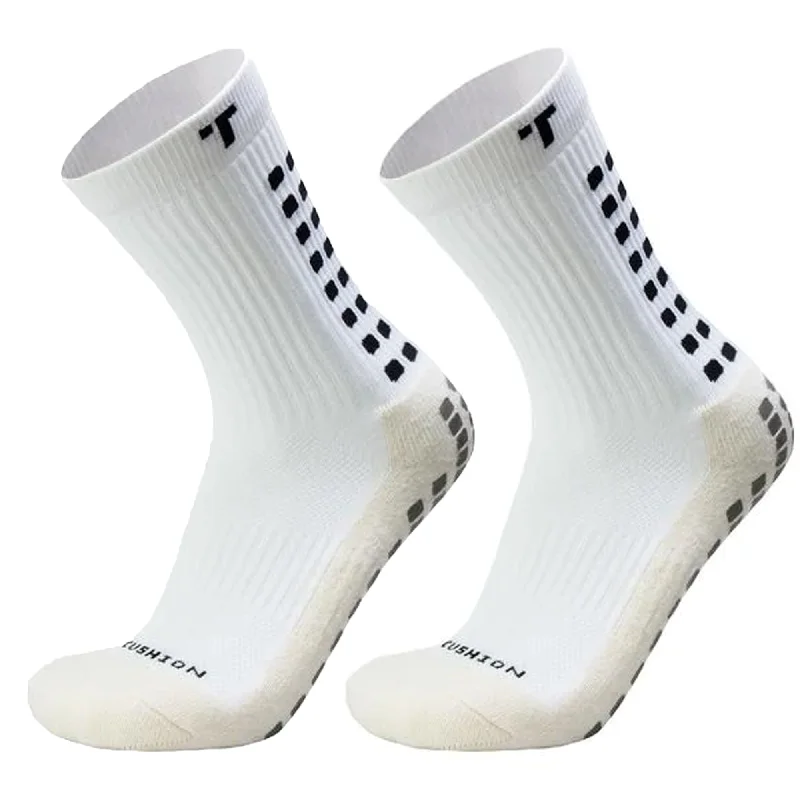 Super Soft Baby Sock-TRUsox 3.0 Mid-Calf Cushioned Grip Socks White/Black