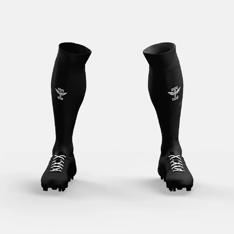 Cooling Summer Mesh Sock-White Eagles SC Black Socks