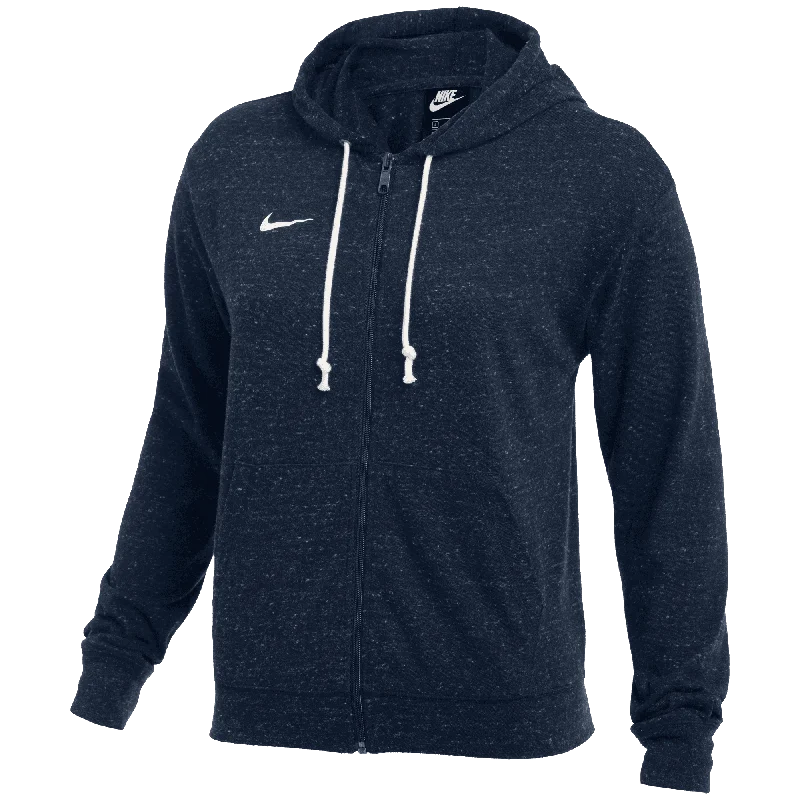 Hoodie for artists sketch printsWomen's Vintage Full-Zip Hoodie [Navy]