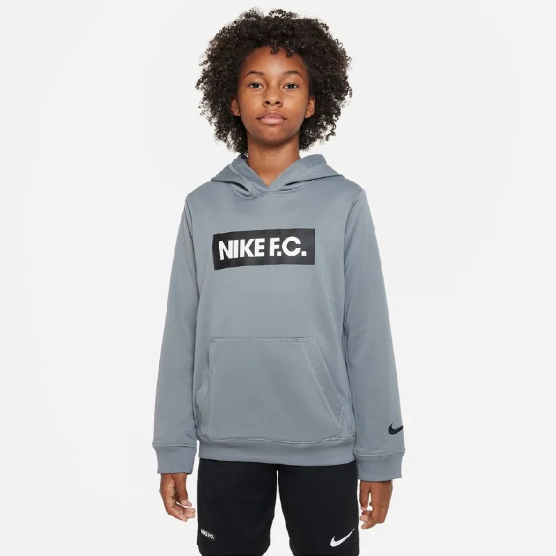 Hoodie with foodie funny sayingsYouth Nike F.C. Pullover Hoodie [Gray]