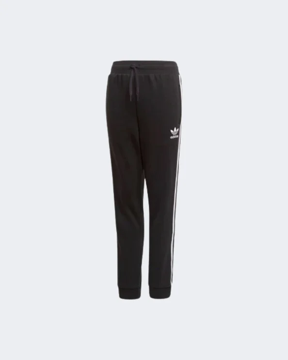 Wide Leg Trousers-Adidas 3-Stripes Kids-Boys Lifestyle Pant Black/White