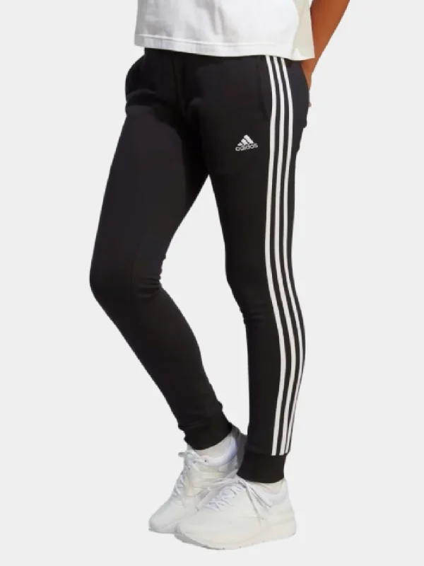 Slim Fit Jeans Pants-Adidas Essentials Women Sportswear Pant Black/White