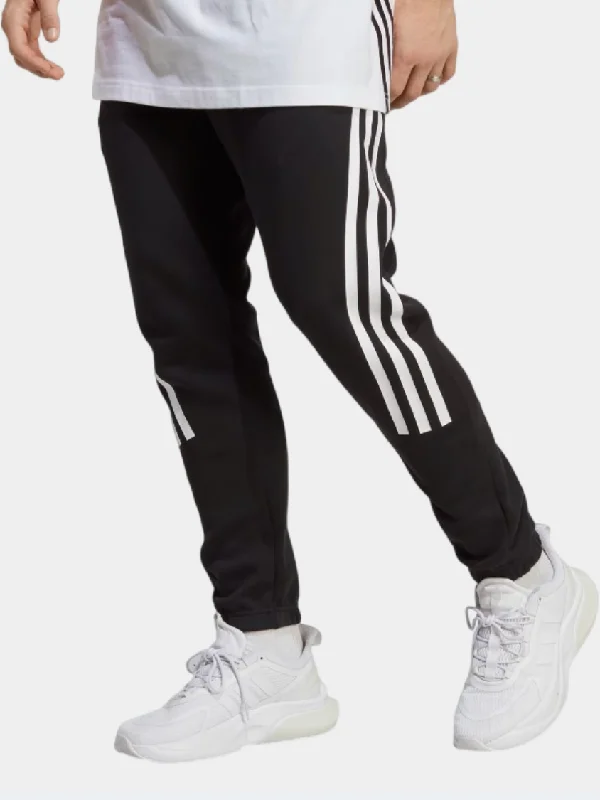 Quick-Dry Trail Running Pants-Adidas Future Icons Men Sportswear Pant Black/White