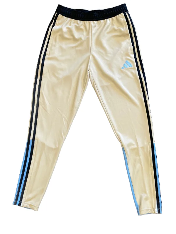 Ultra-Stretch Slim Fit Pants-Adidas Men's Entrada 22 Training Pants- Light Blue/Sand