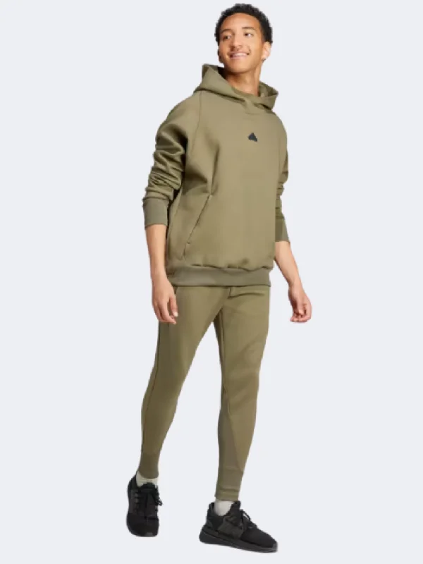 Ultra-Light Travel Pants-Adidas Premium Tracksuit Men Sportswear Pant Olive Strata