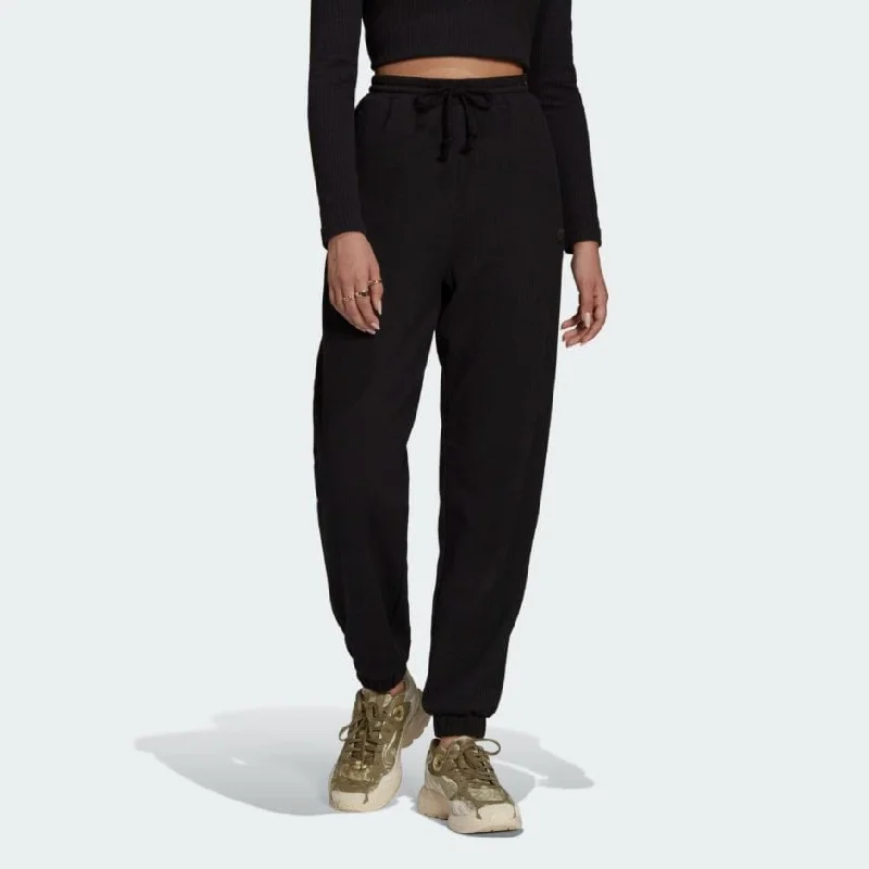 Ultra-Lightweight Chino Pants-Adidas Rib Cuffed Women Original Pant Black