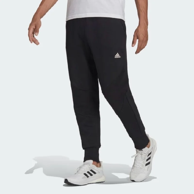 All-Weather Performance Pants-Adidas Studio Lounge Fleece Men Sportswear Pant Black