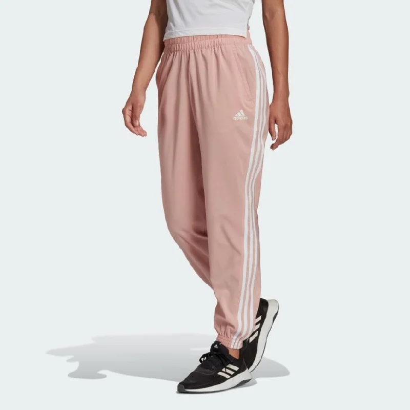 Fashionable Tie-Waist Pants-Adidas Trainicons 3-Stripes Woven Women Training Pant Pink