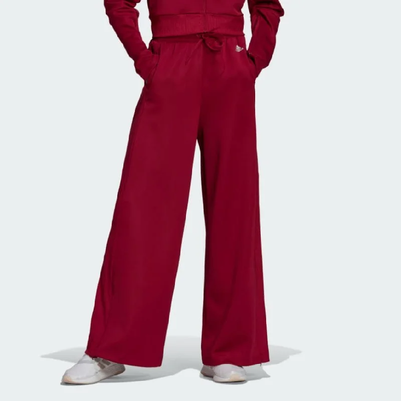 Stylish Two-Tone Pants-Adidas X Zoe Saldana Track Women Lifestyle Pant Burgundy