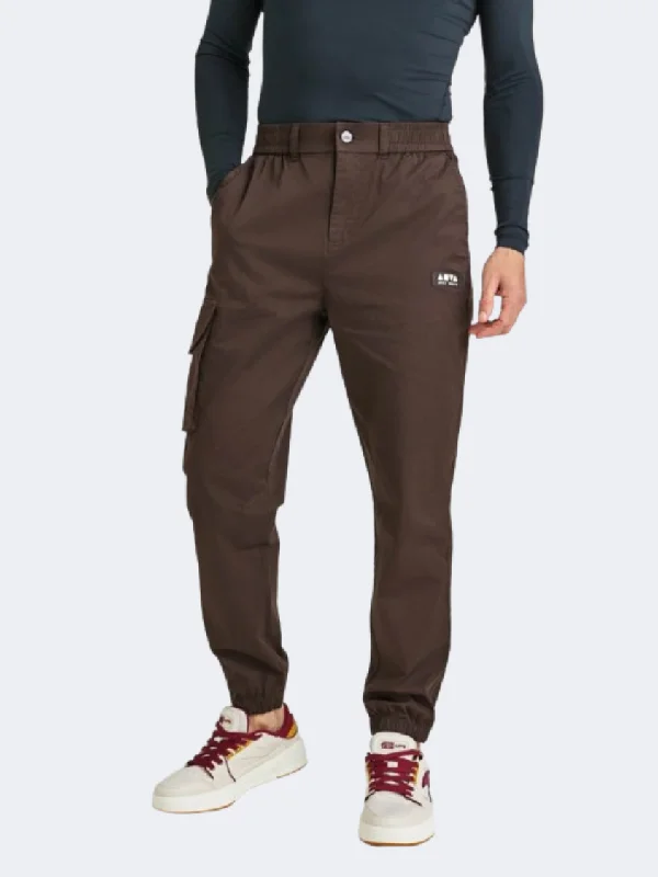 Effortless Everyday Work Pants-Anta Skate Men Lifestyle Pant Dark Coffee