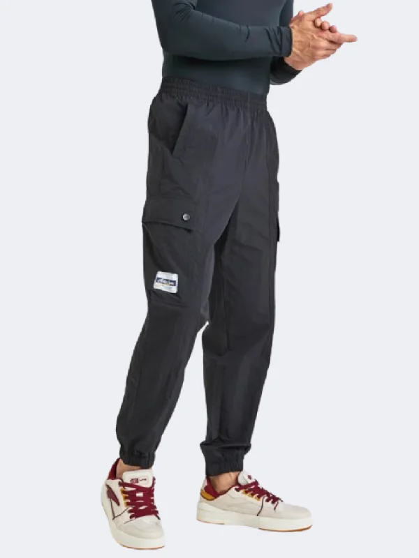 Warm Brushed Fleece Pants-Anta Vintage Men Lifestyle Pant Black