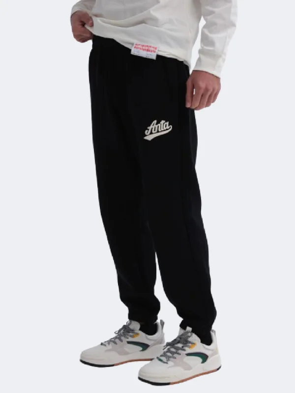 Retro 70s Flare Pants-Anta Vintage Men Lifestyle Pant Black