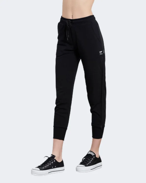 Classic Pinstripe Pants-Bodytalk Jogger Women  Lifestyle Pant Black