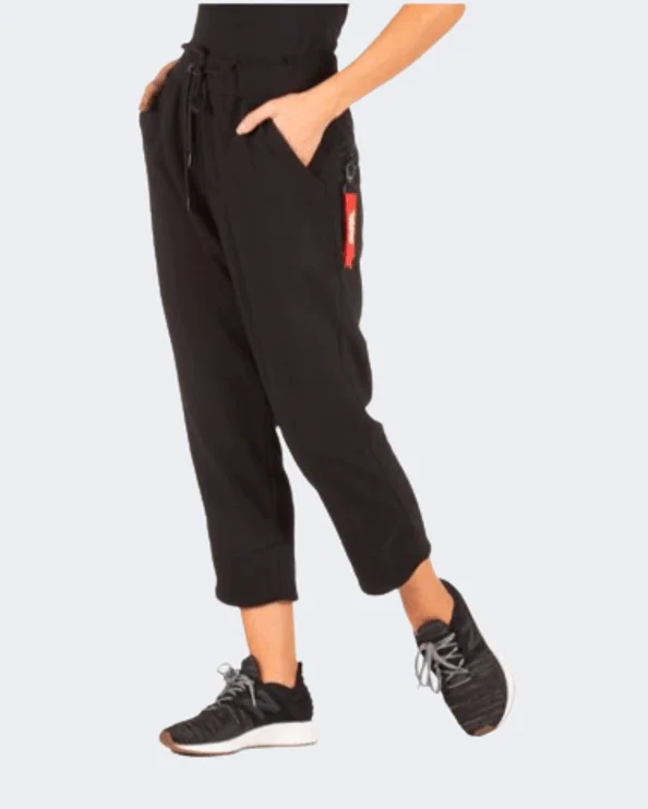 Soft Cashmere Lounge Pants-Bodytalk  Kissmya** Loose 7/8 Women Lifestyle Pant Black