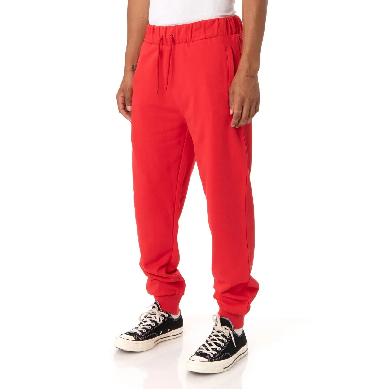 Wrinkle-Resistant Slim Fit Pants-KAPPA AUTHENTIC HELSINBORG SWEATPANTS - RED