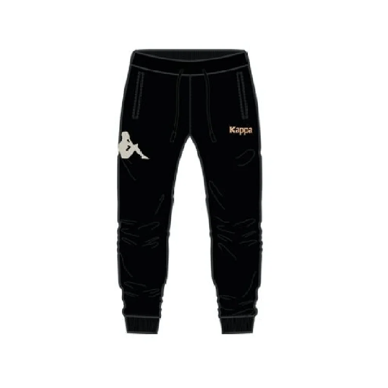 Sporty Breathable Mesh Pants-KAPPA AUTHENTIC COEVORDEN SWEATPANTS - BLACK