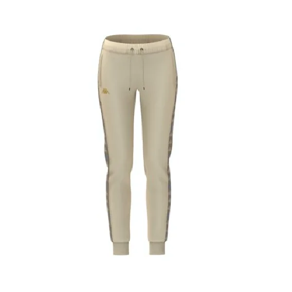 Breathable Cotton Yoga Pants-KAPPA WOMENS 222 BANDA IAKORA SWEATPANTS - BEIGE