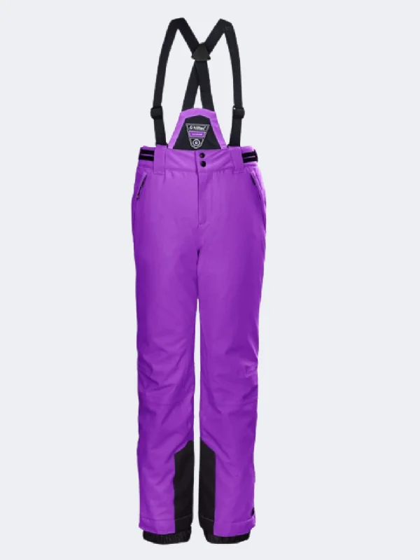 Warm Insulated Puffer Pants-Killtec Ksw 77 Girls Skiing Pant Neon Pure Orchid