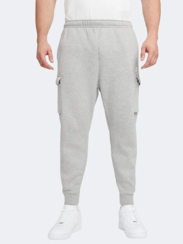 Lightweight Eco-Friendly Pants-Nike Club Men Lifestyle Pant Grey/Silver/White