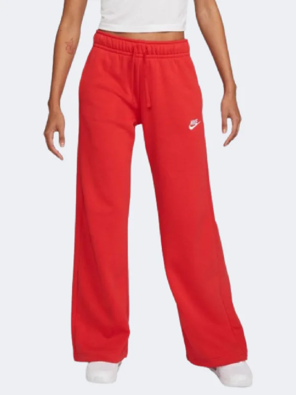 Chic Everyday Trousers Pants-Nike Club Women Lifestyle Pant Red/White